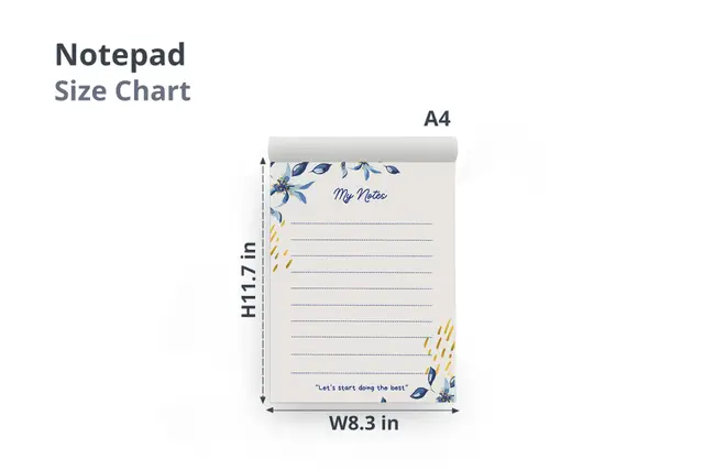 A4  Size Notepad