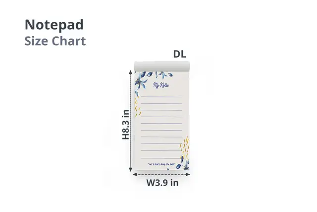 DL  size Notepad