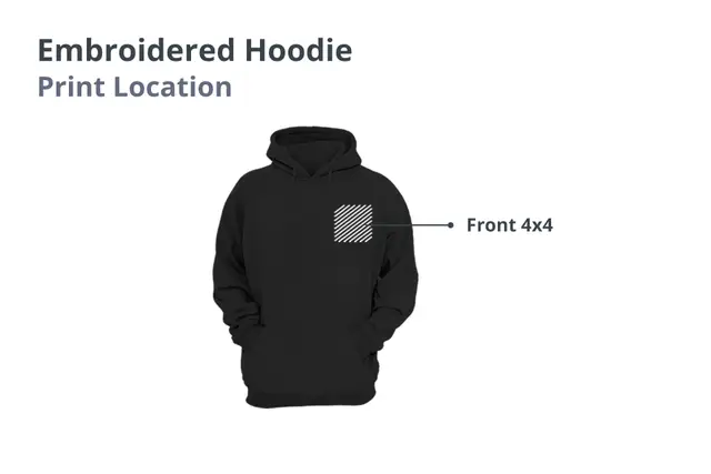 Embroidered Pullover Hoodies