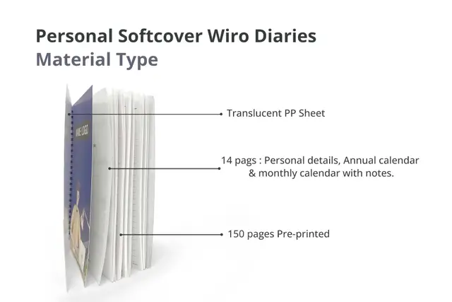A5 Personal Softcover Wiro Diaries