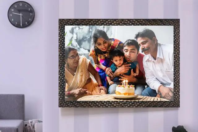 A3 Weaved Brown Photo Frame
