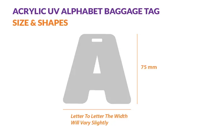 Alphabet Photo Luggage Tags