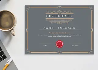 Standard Golden Certificates Design | Customize Online | Printo