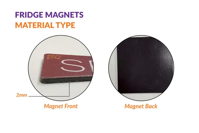 Rectangle & Square Fridge Magnets - Set of 4