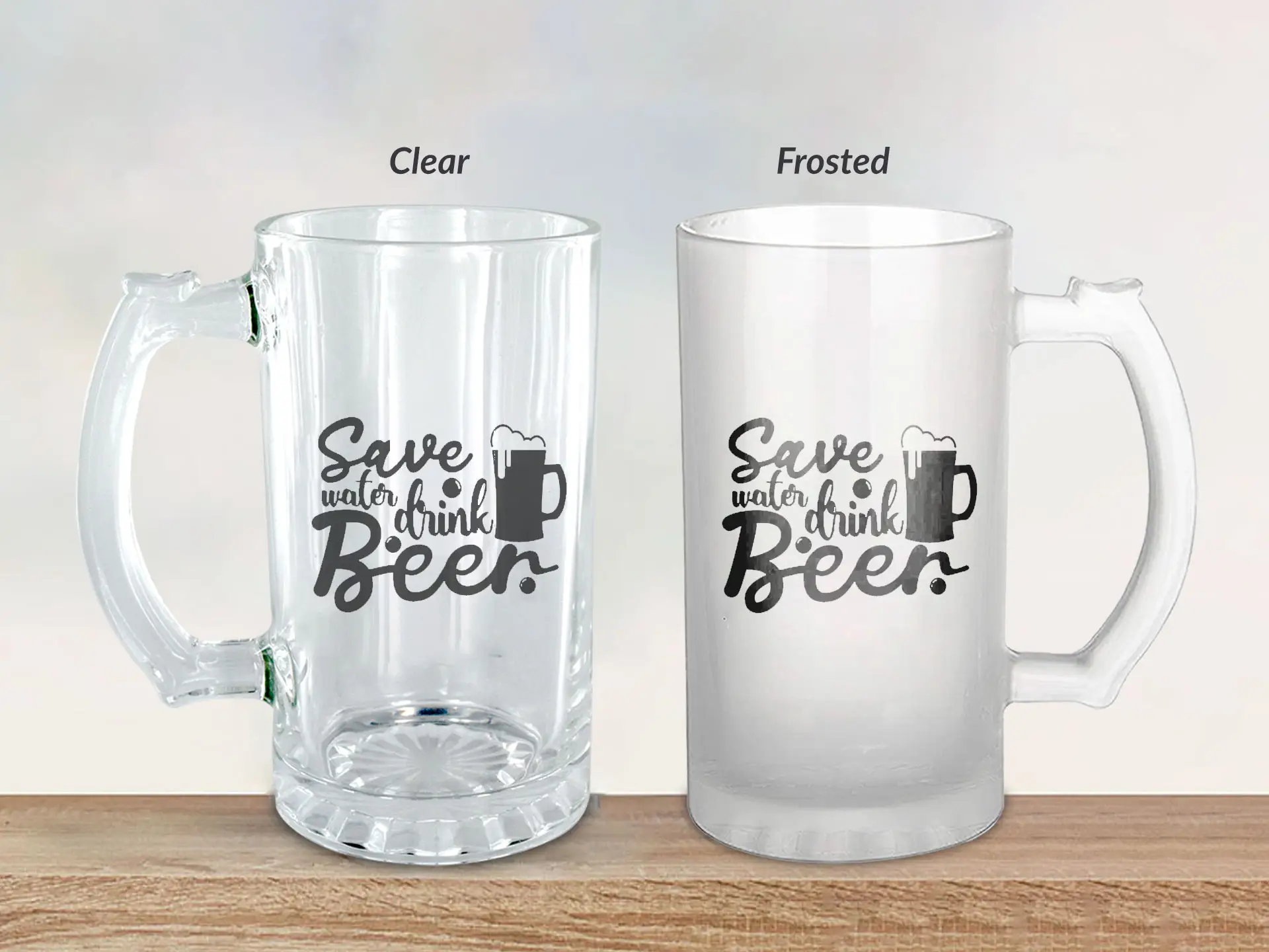Beer Mug Material & Finish Type