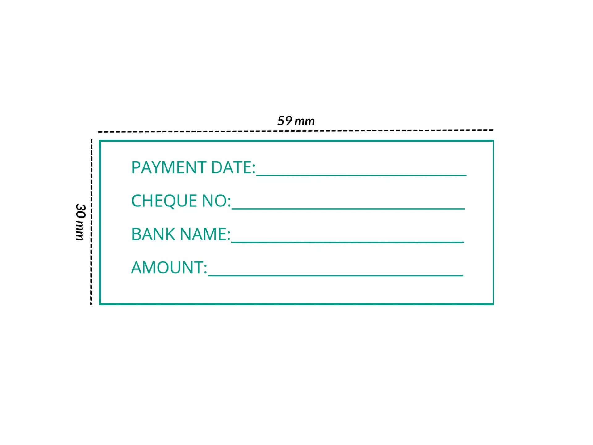 Customized Payment Rubber Stamp Template