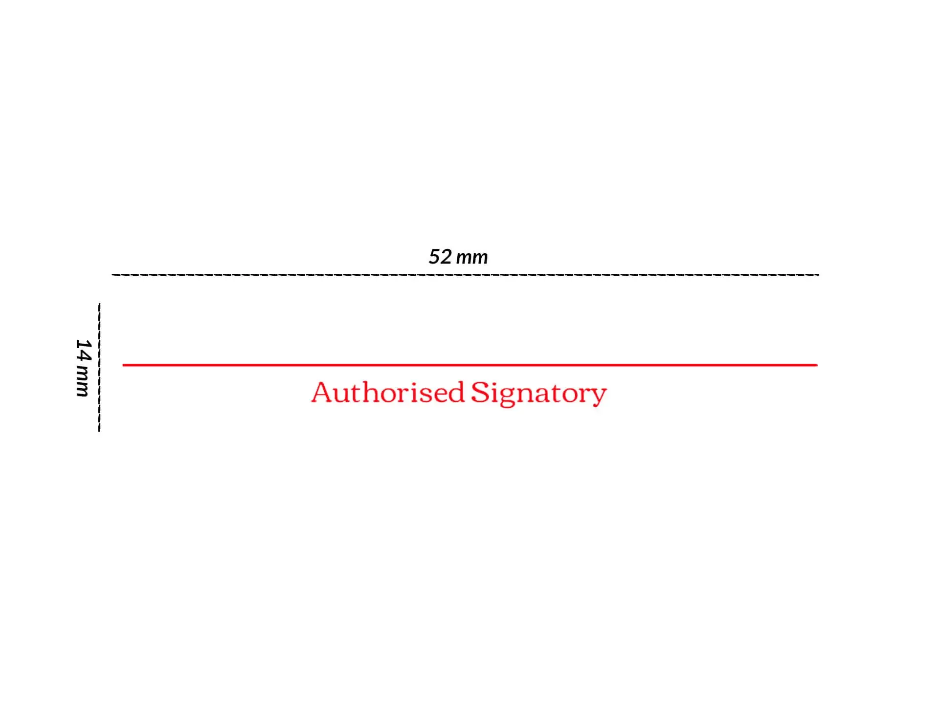Customized Authorized Signature Rubber Stamp Template