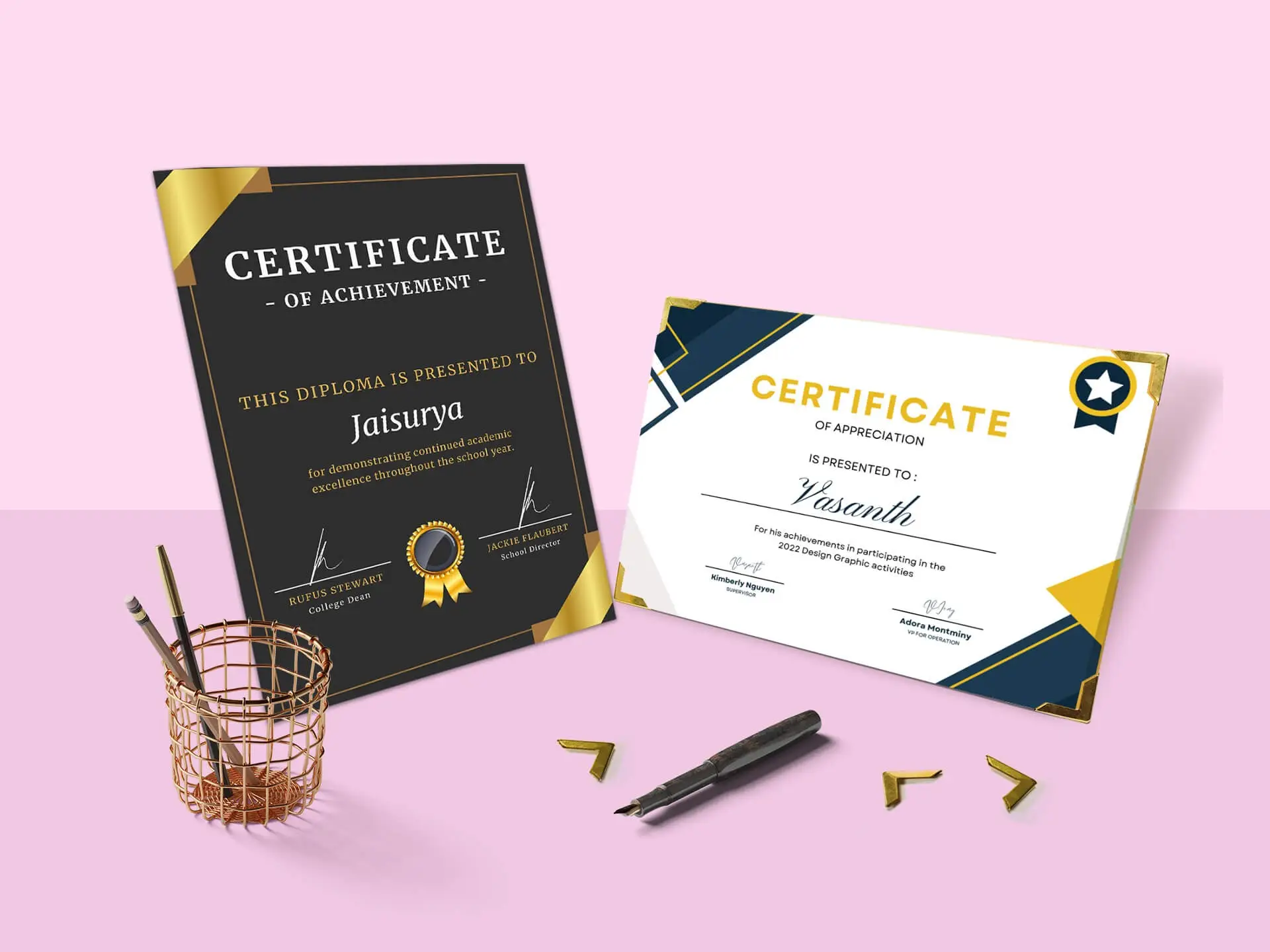 Personalized Frameless Certificate 