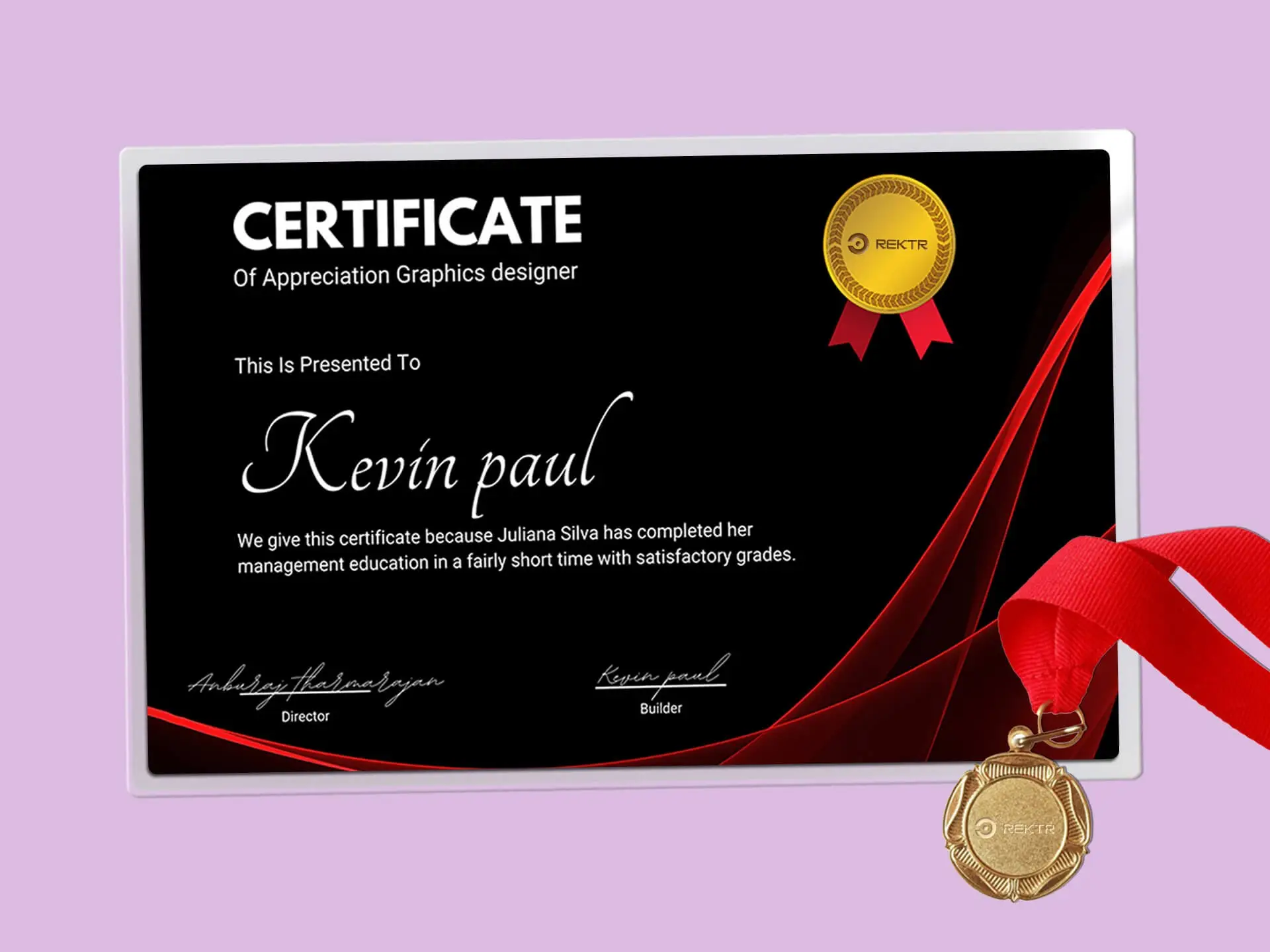 Personalized Pouch Laminated Certificate