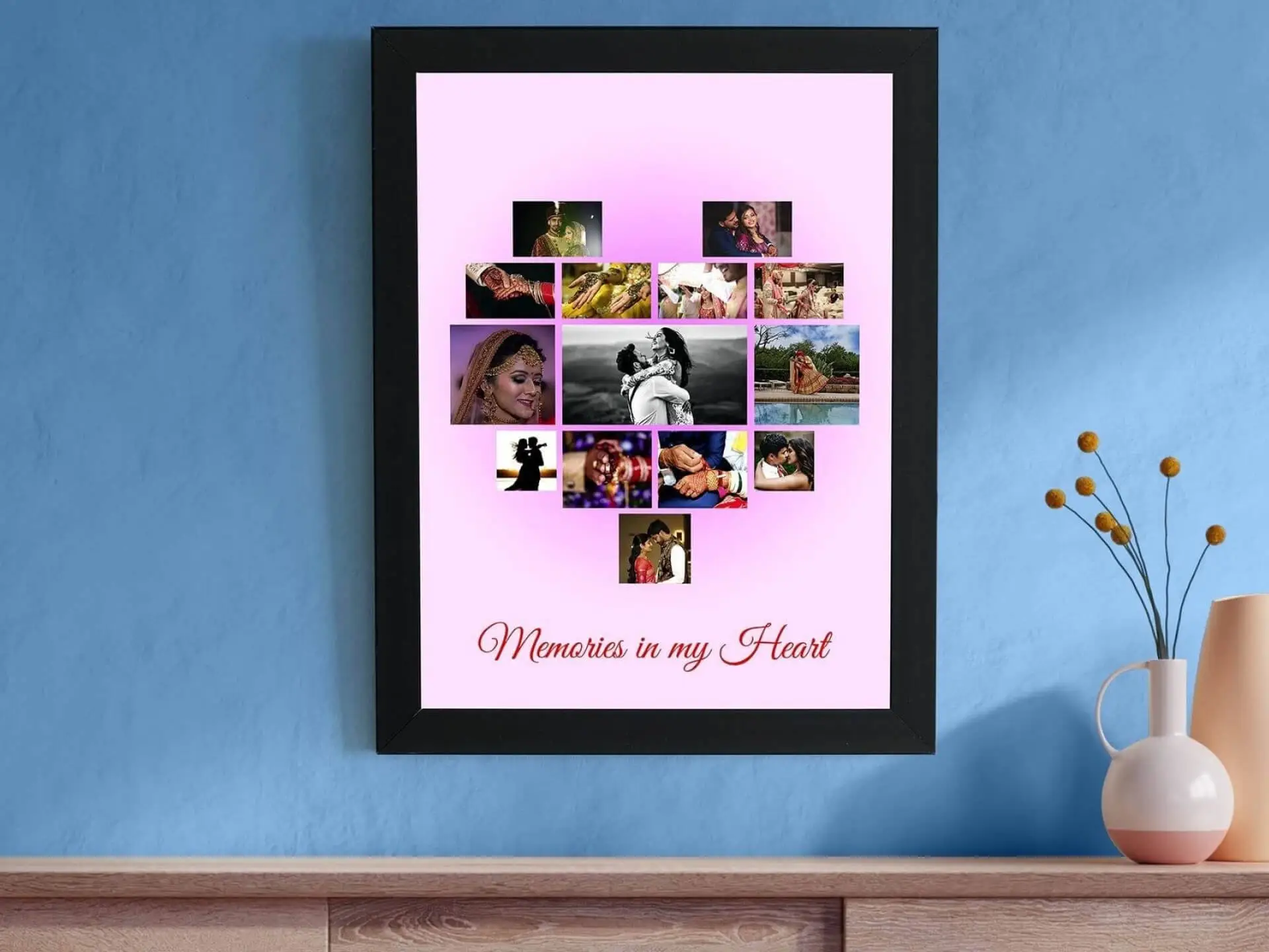Personalized Heart Collage Photo Frames