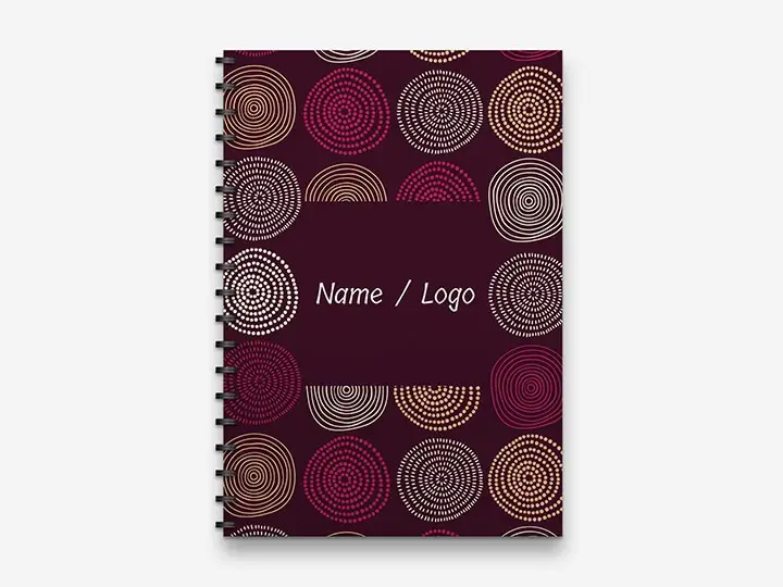 Personalized Colour Circle Pattern Diary