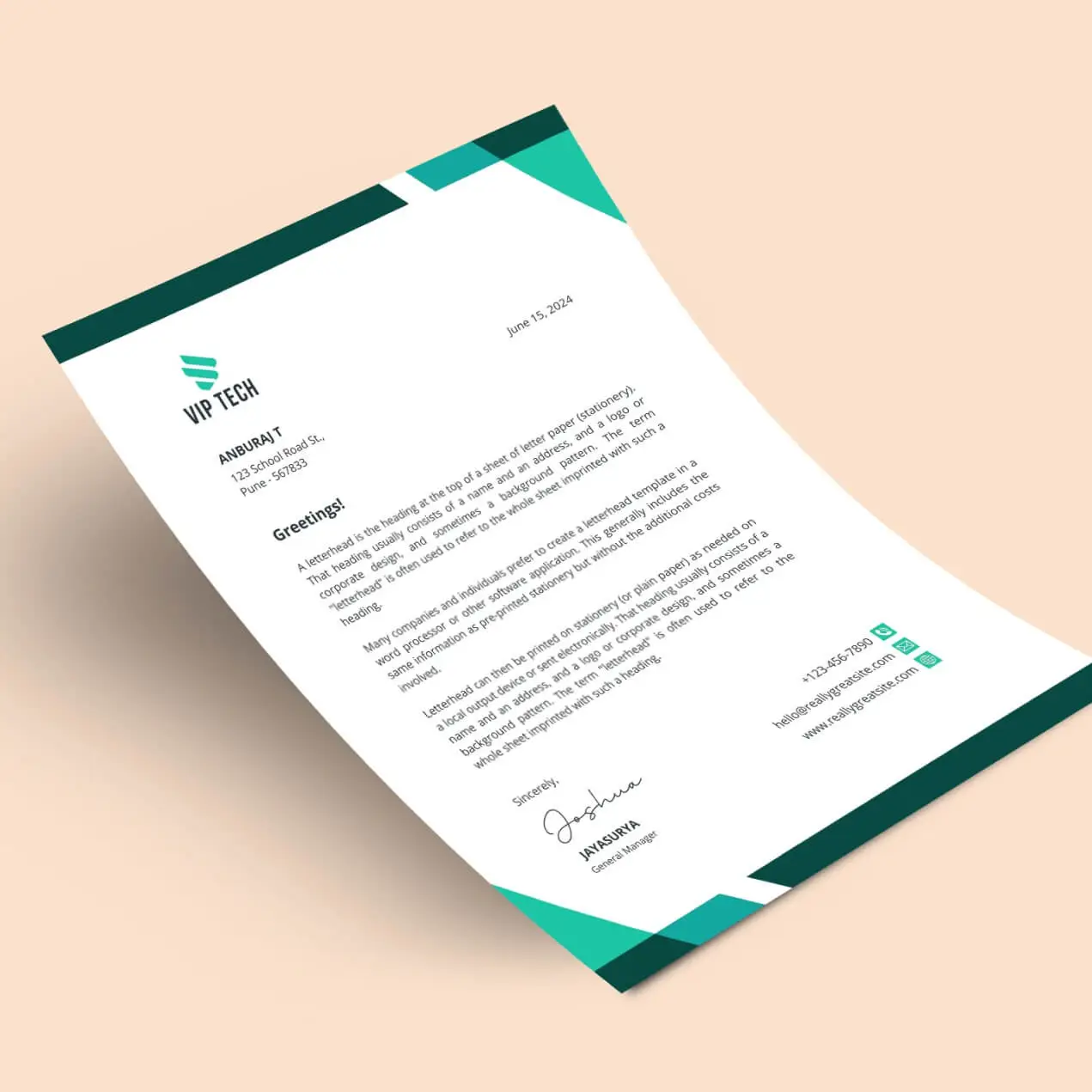Express Delivery Personalized Letterheads 