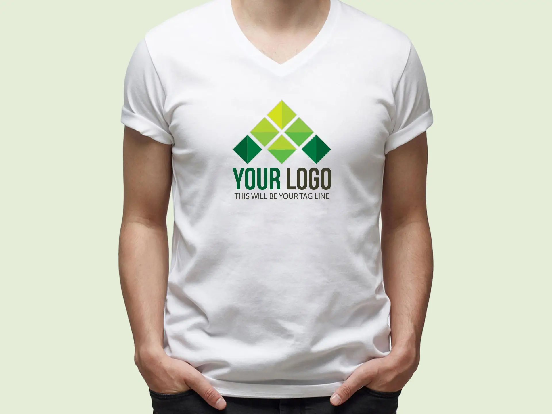 Personalized V-Neck Half Sleeve T-shirts