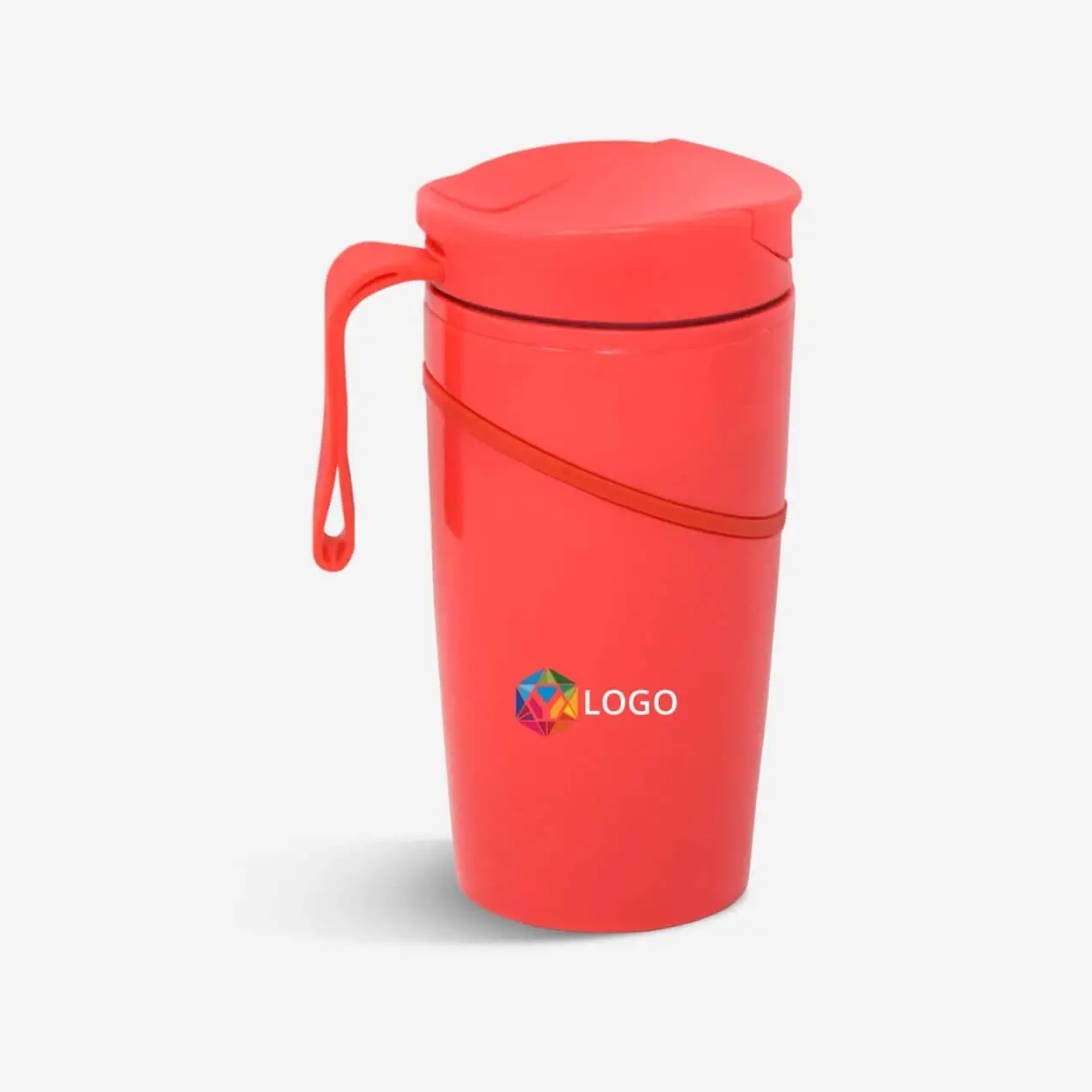 Custom Debonair Spill Free Red Mug
