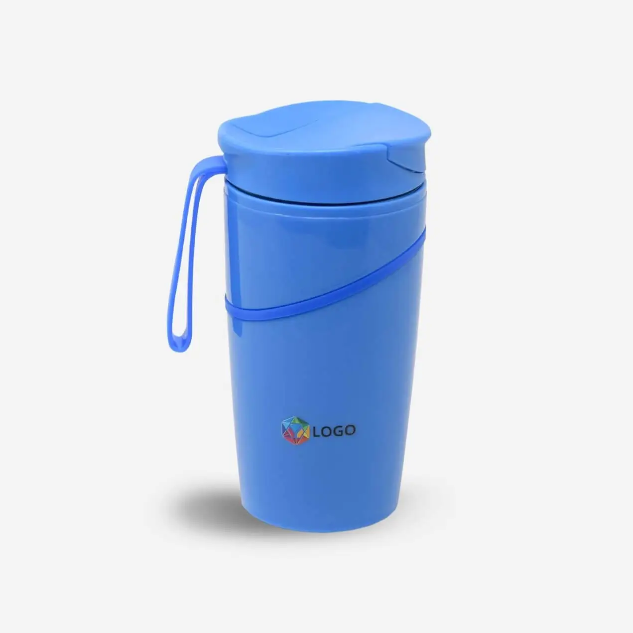 Custom Debonair Spill Free Blue Mug