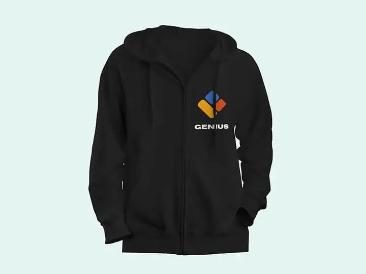 Personalized Multicolour Printed Zipper Hoodie