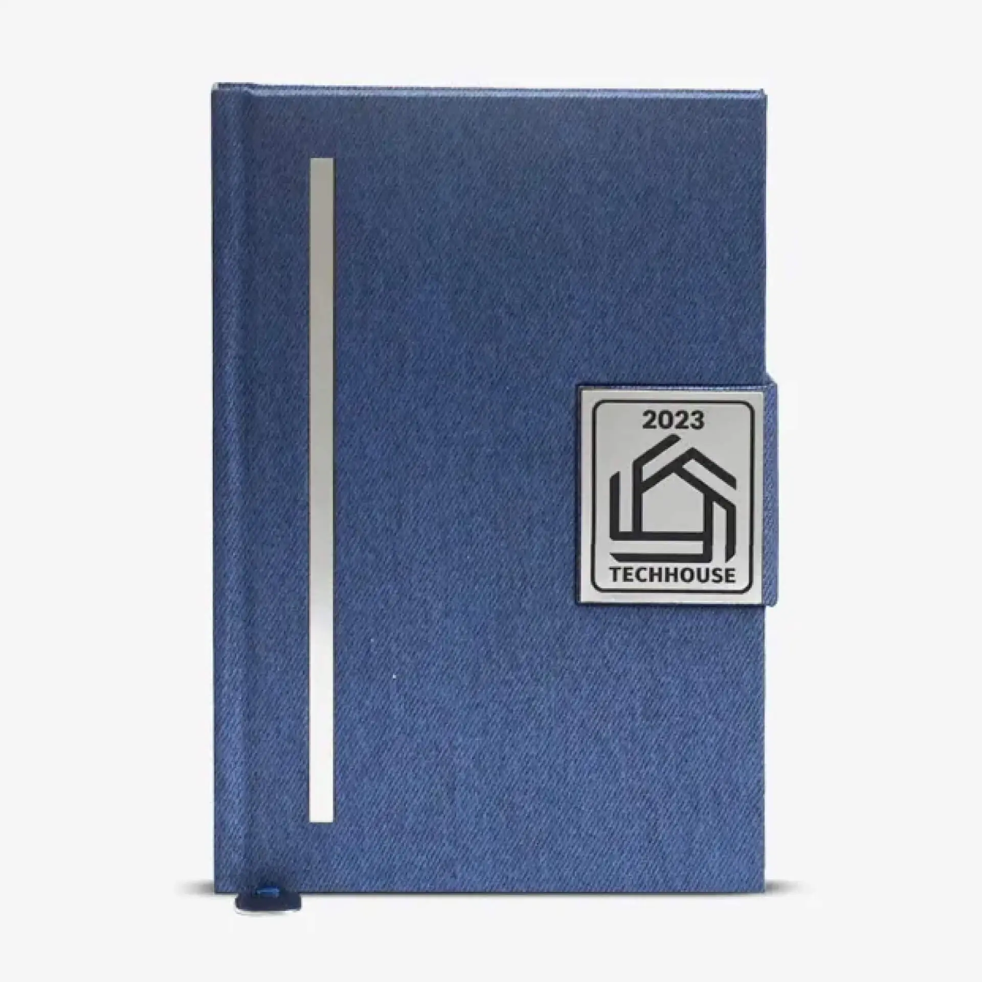 Custom Print Denim Blue Flap Diary