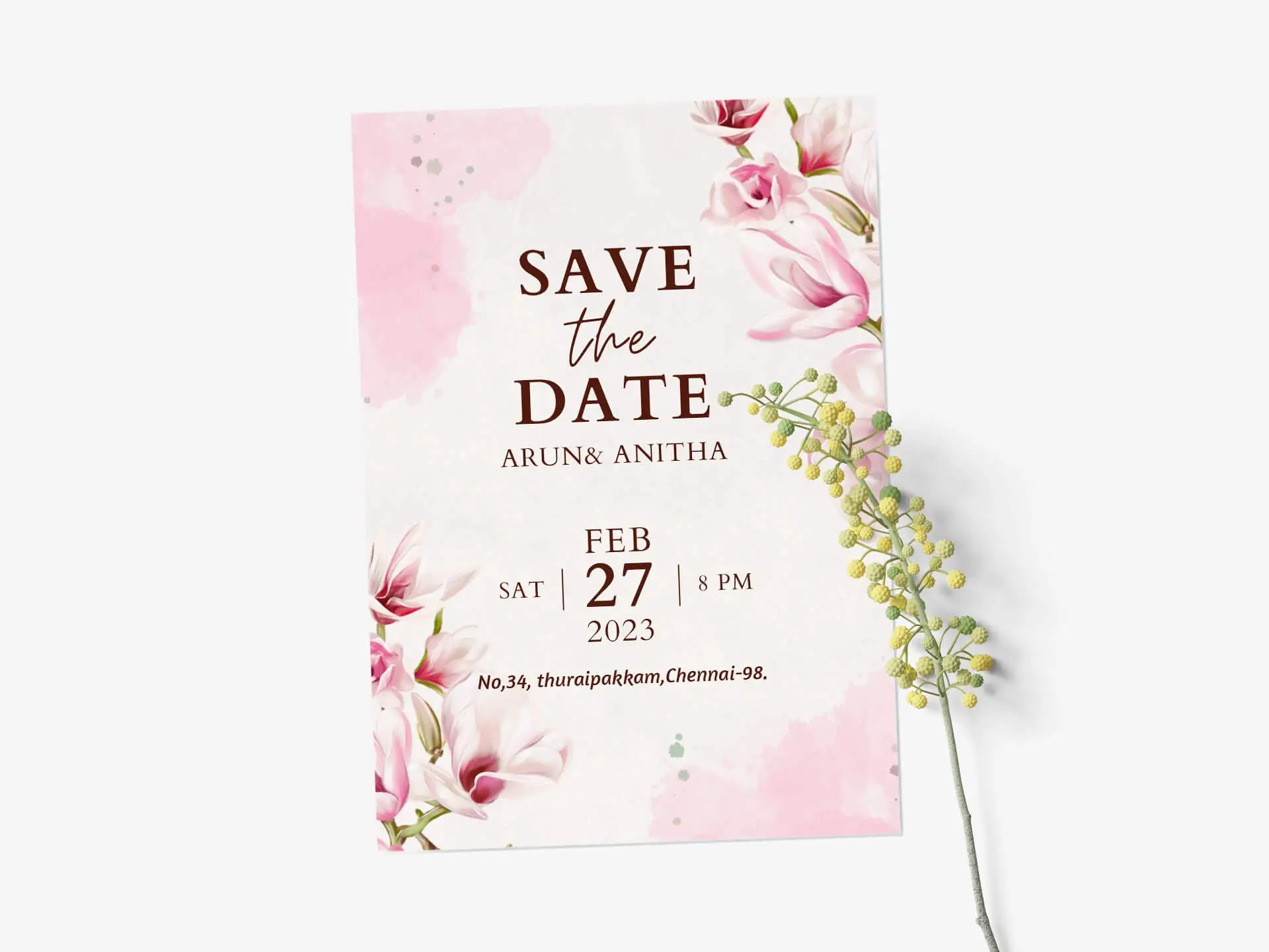 Personalized Save The Date Card 