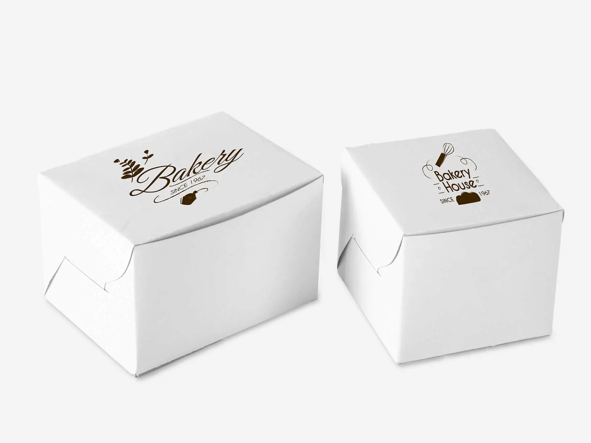 Single Colour Printed Cake Boxes