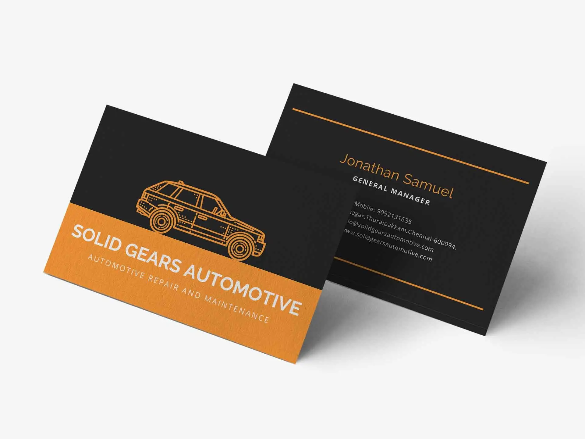Personalized Automobile Business Card Design