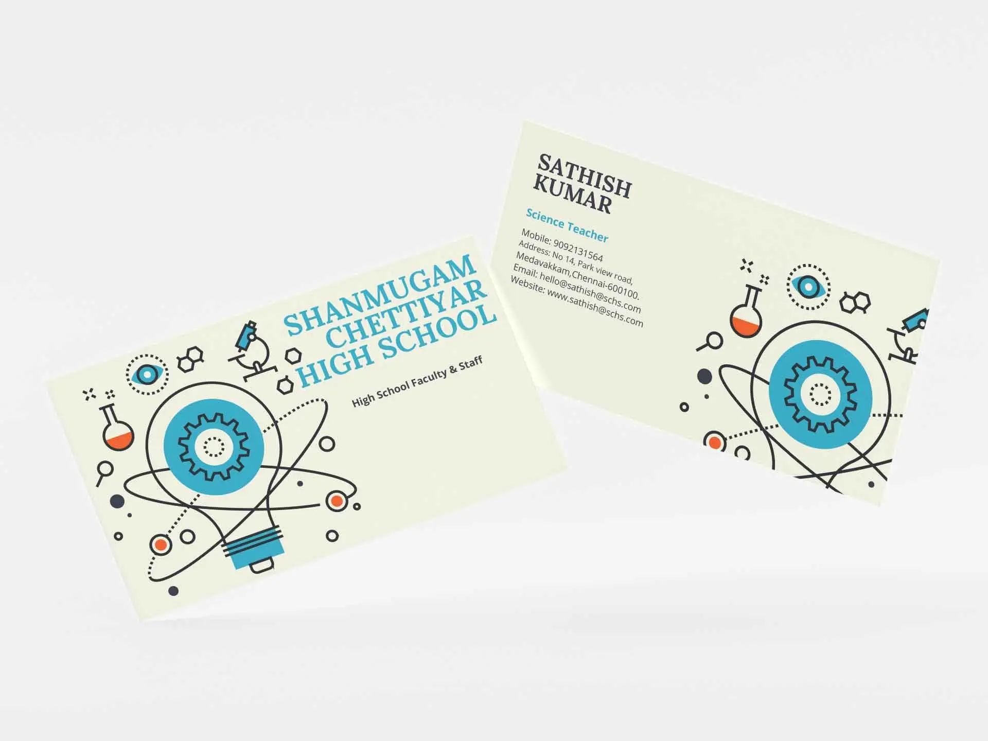 Personalized Education Business Card Design