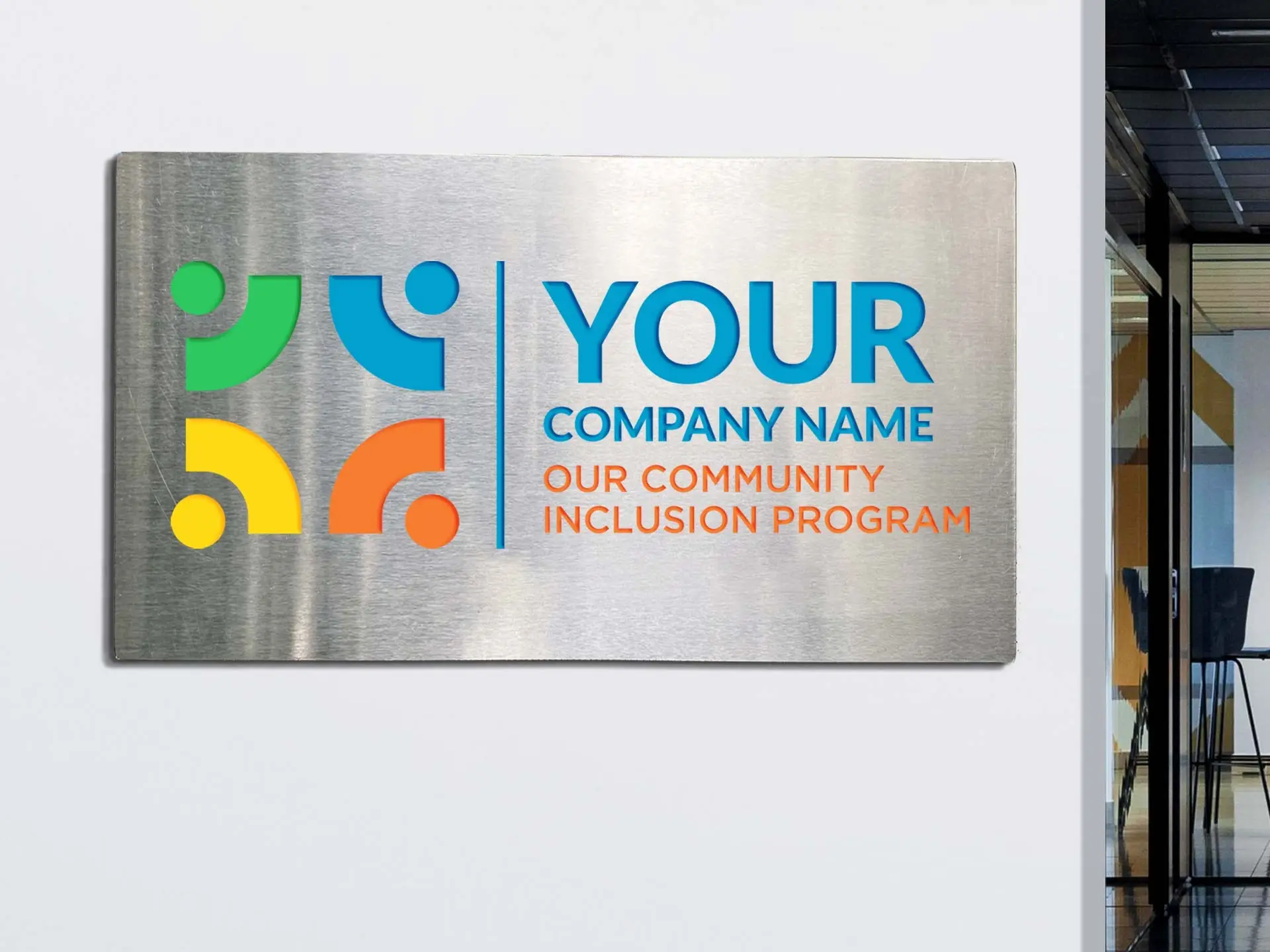 Steel Name Plates with color filled Engraving