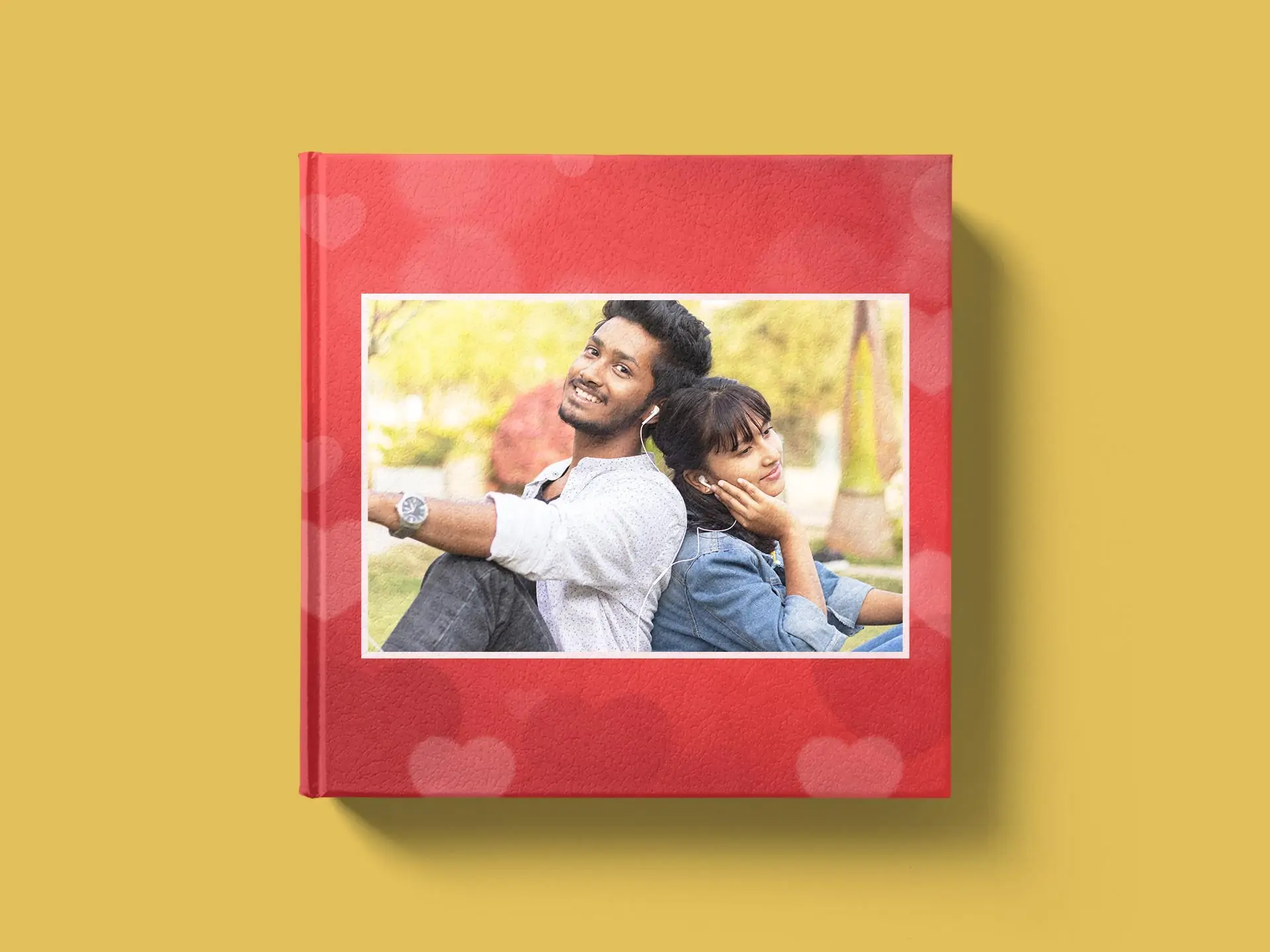 Personalized Red Family Photo Book