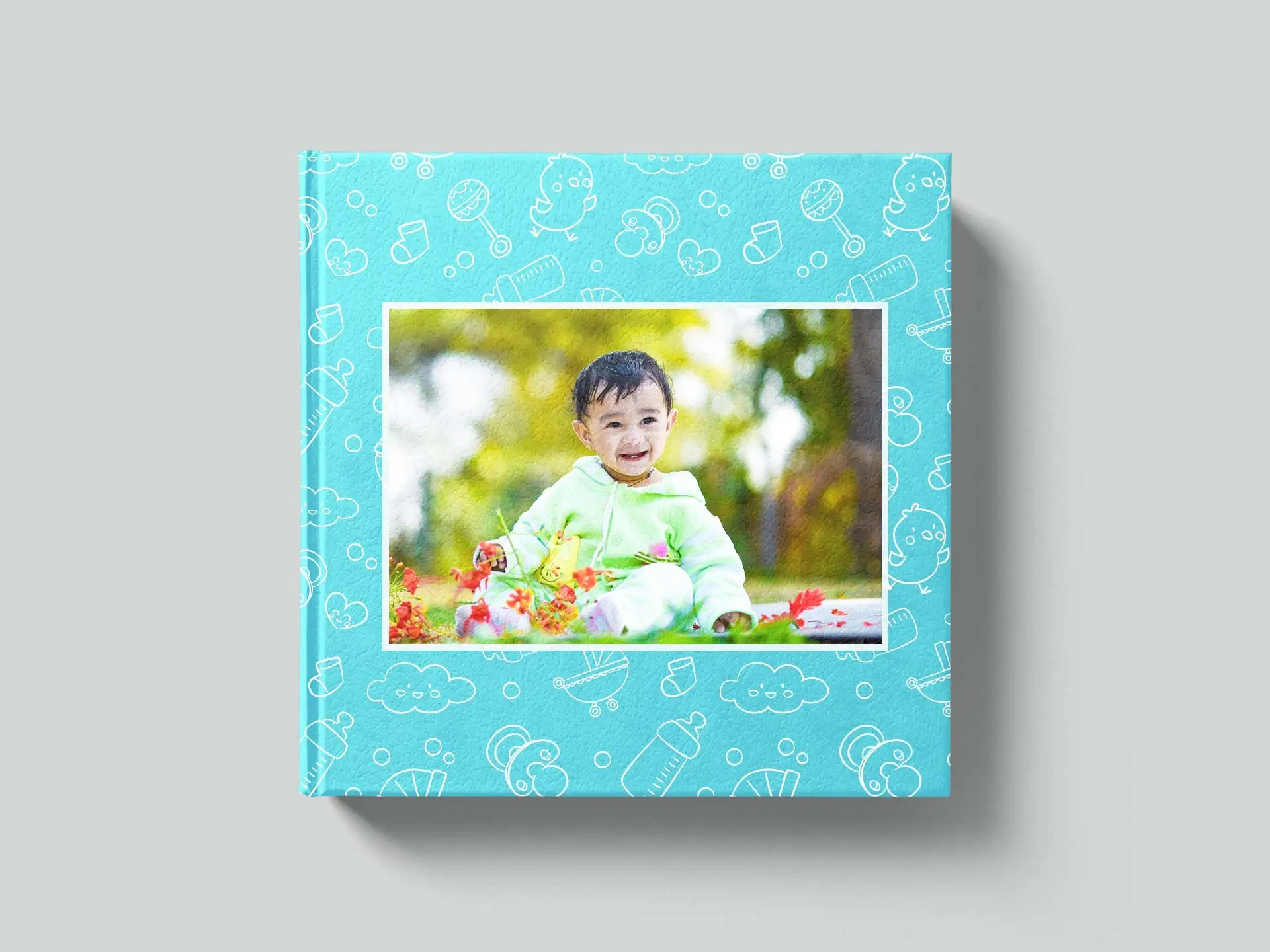 Personalized Blue Joy Memories Photo Book