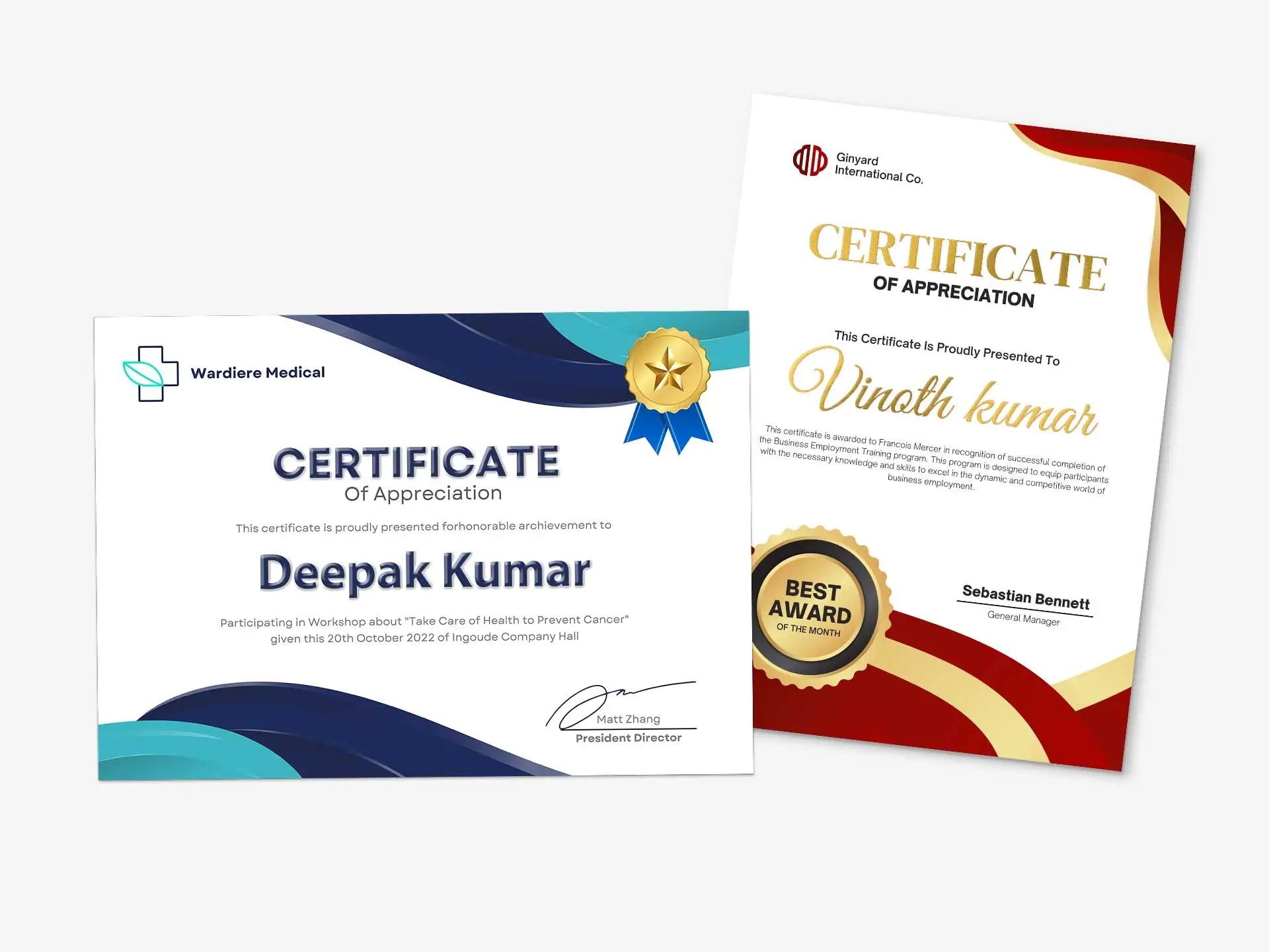 Premium Paper Certificates