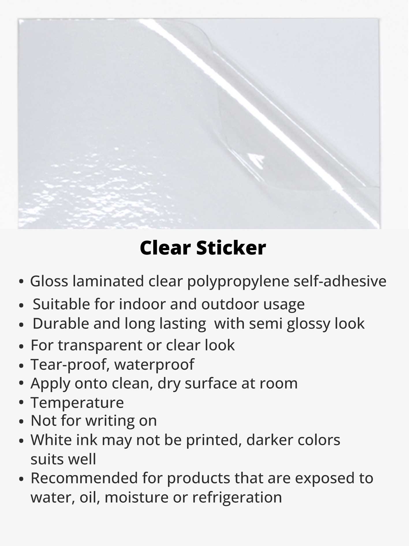 Clear Stickers - Transparent, Tear-Proof, and Durable