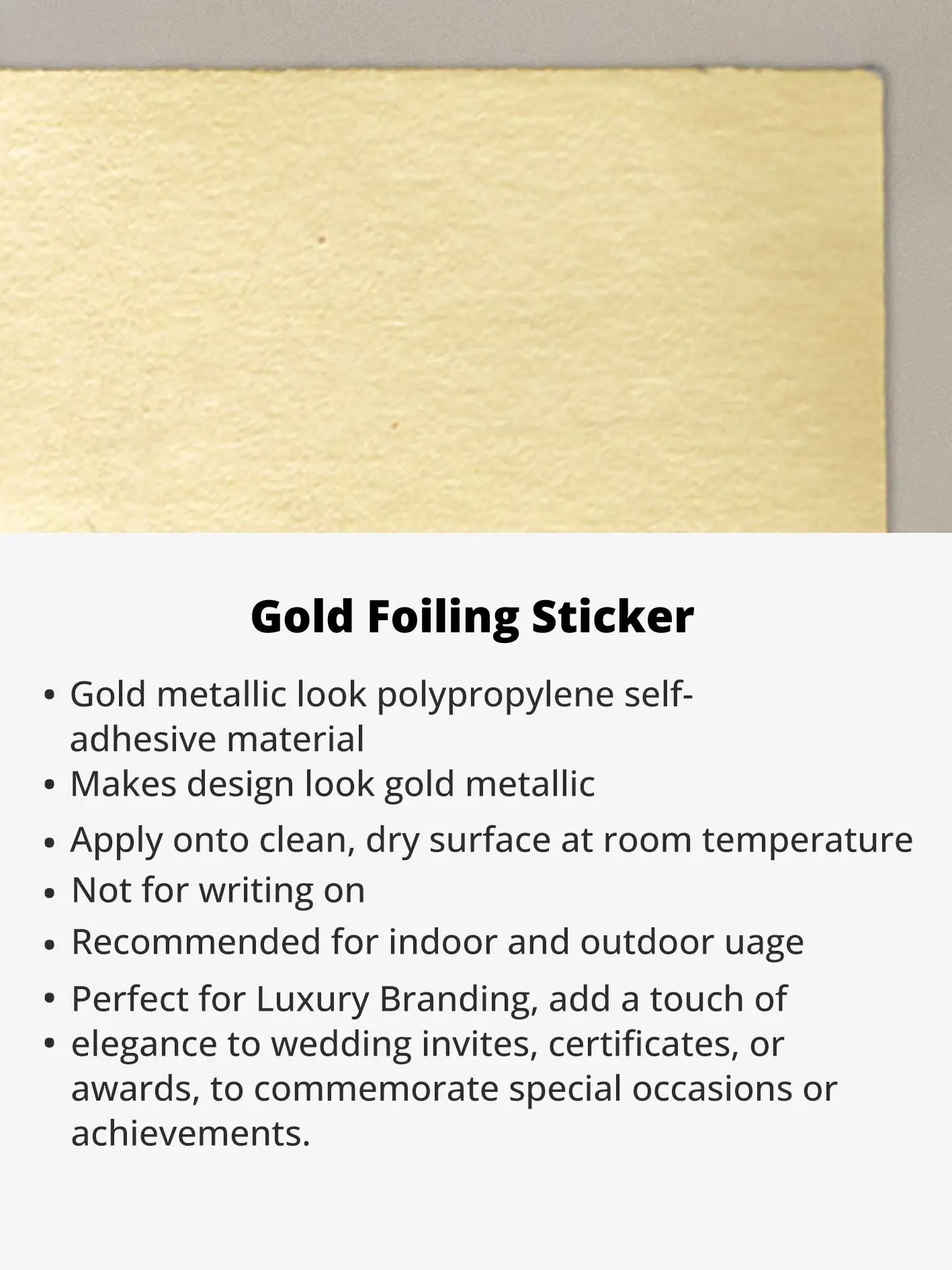 Gold Foiling Sticker