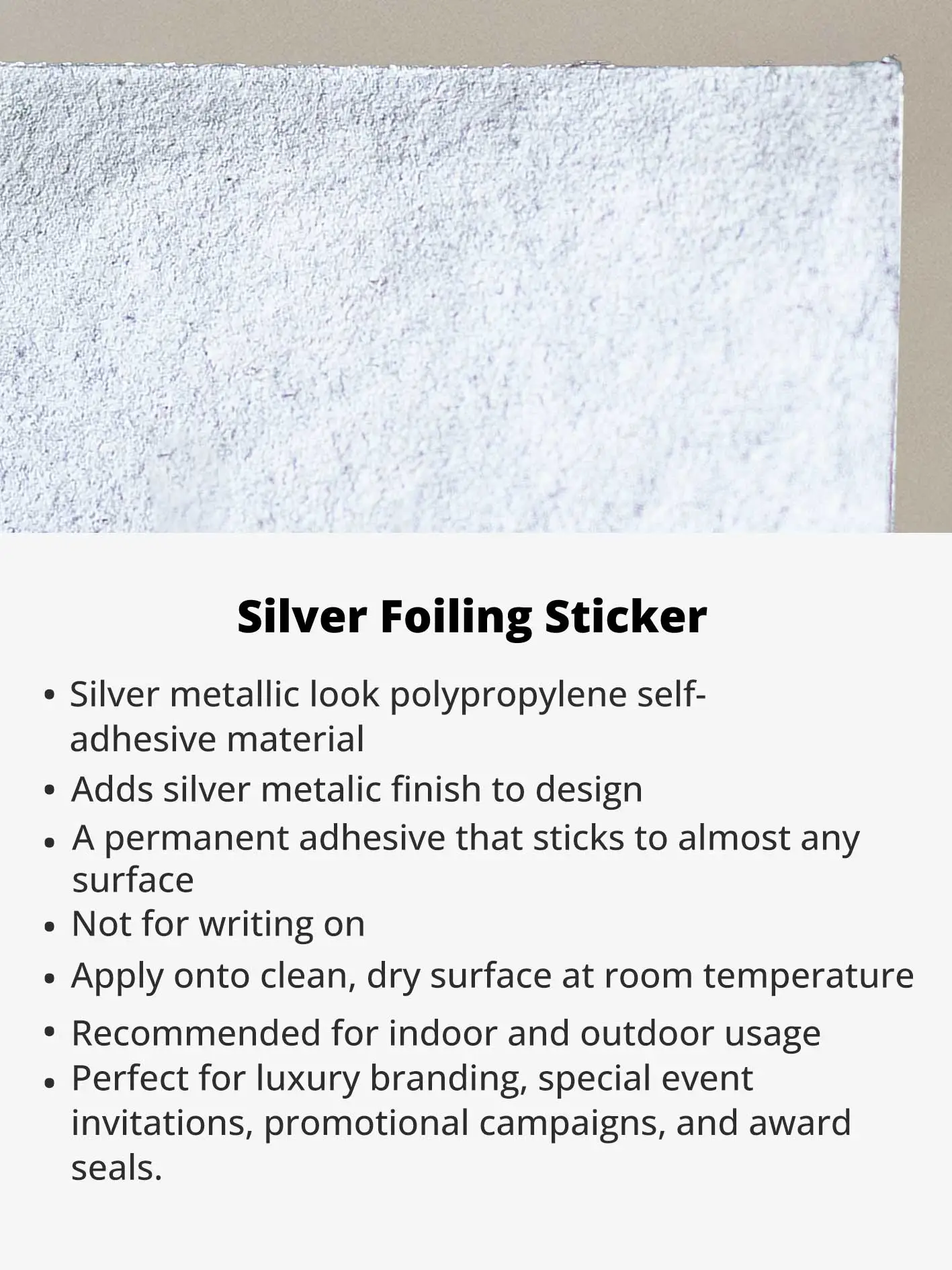 Silver Foiling Sticker