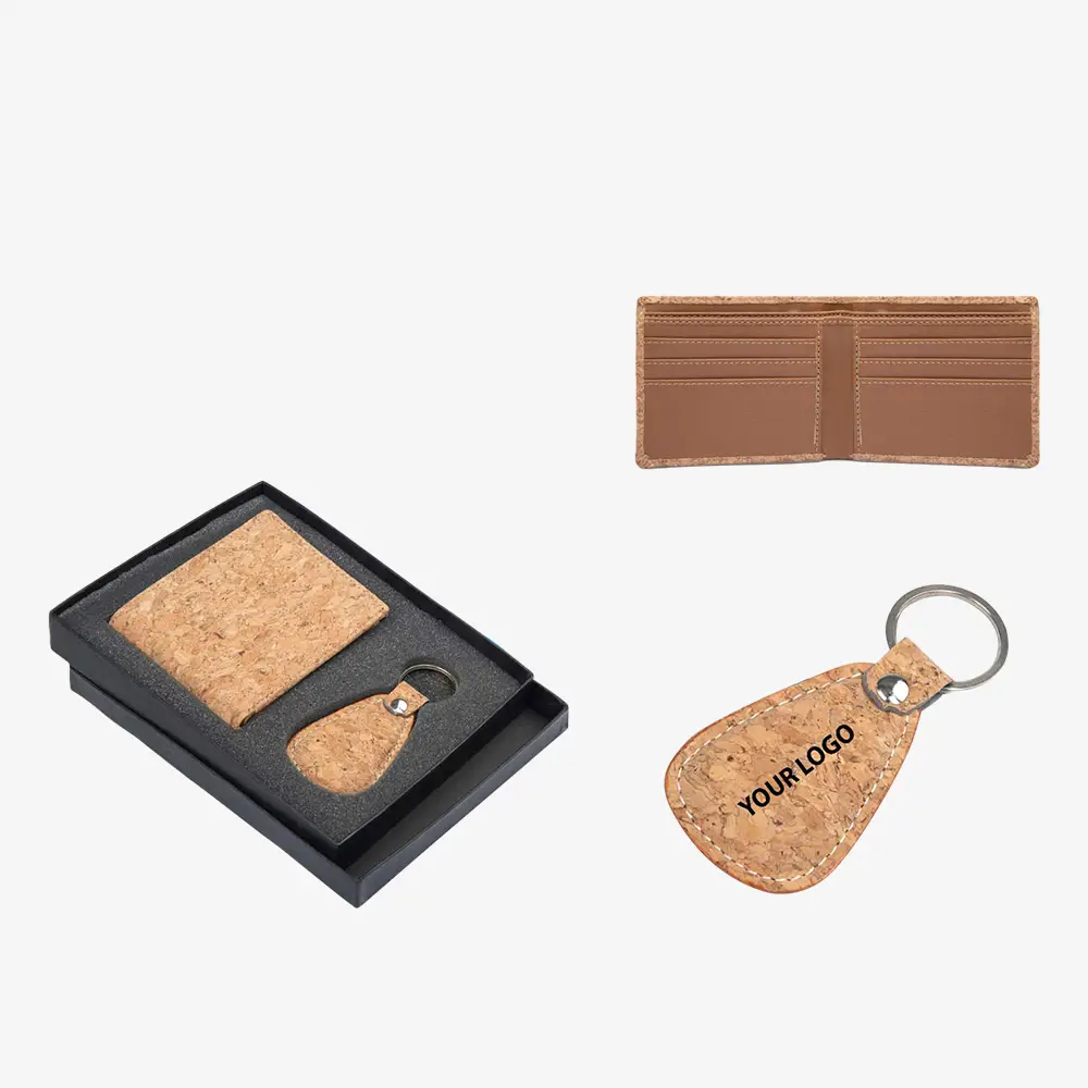 Cork Dual set of 2 - Wallet Keychain
